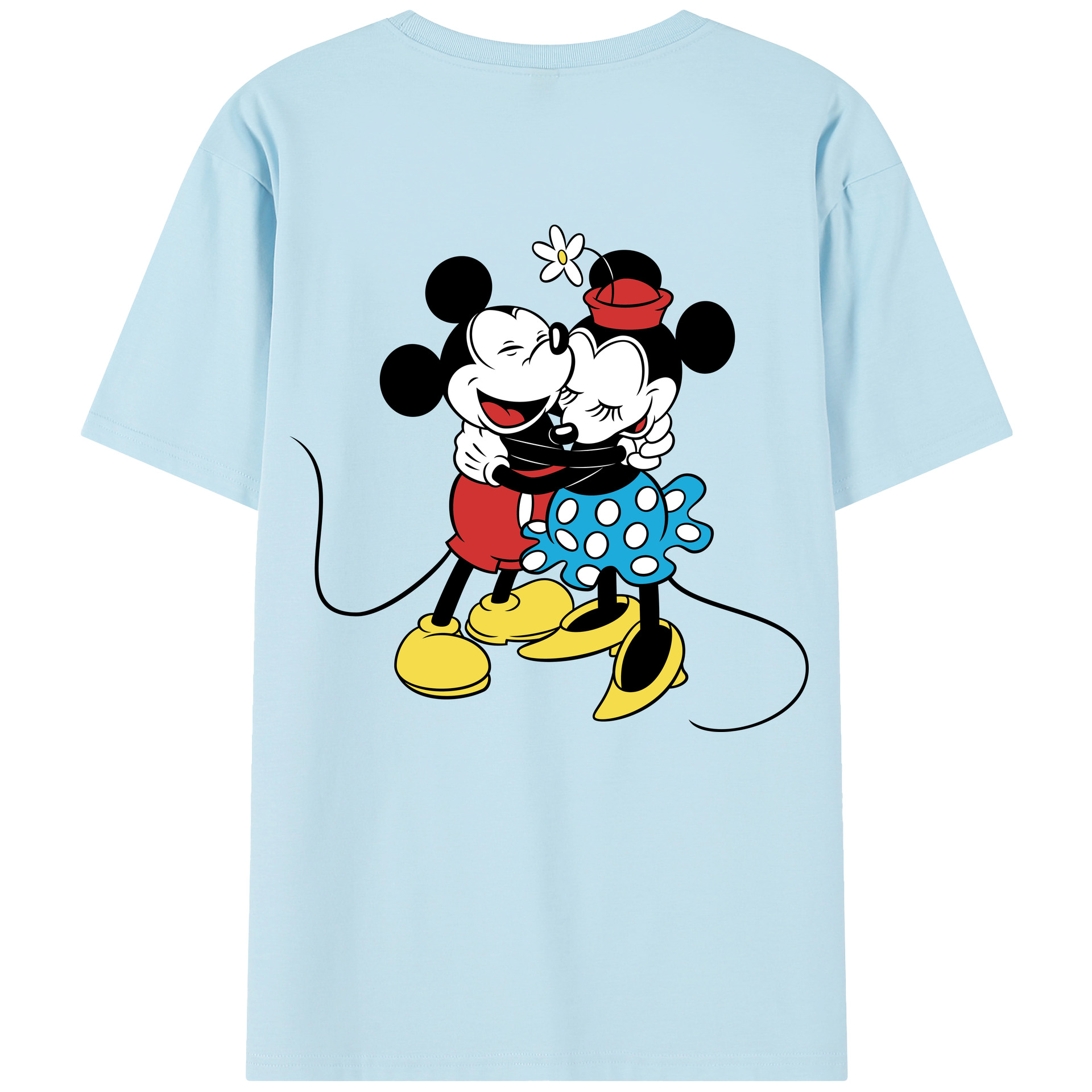 （画像用） ミッキーマウス Mickey Mouse 綿100％半袖Tシャツ（背面プリント）